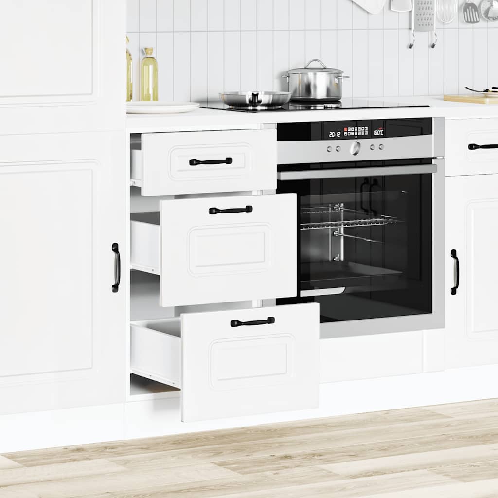 Kitchen Base Cabinet Kalmar White Engineered Wood